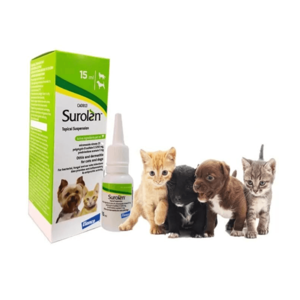 Elanco Surolan Otic Drops For Cats & Dogs 