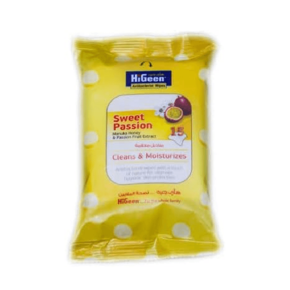 Higeen Antibacterial Sweet Passion Wipes 10Pcs