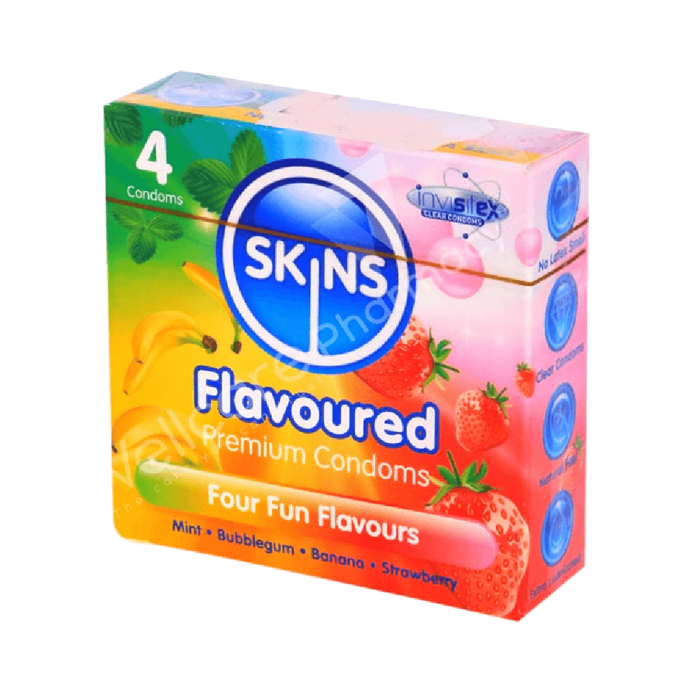 Skins Flavored Condoms 4Pcs 