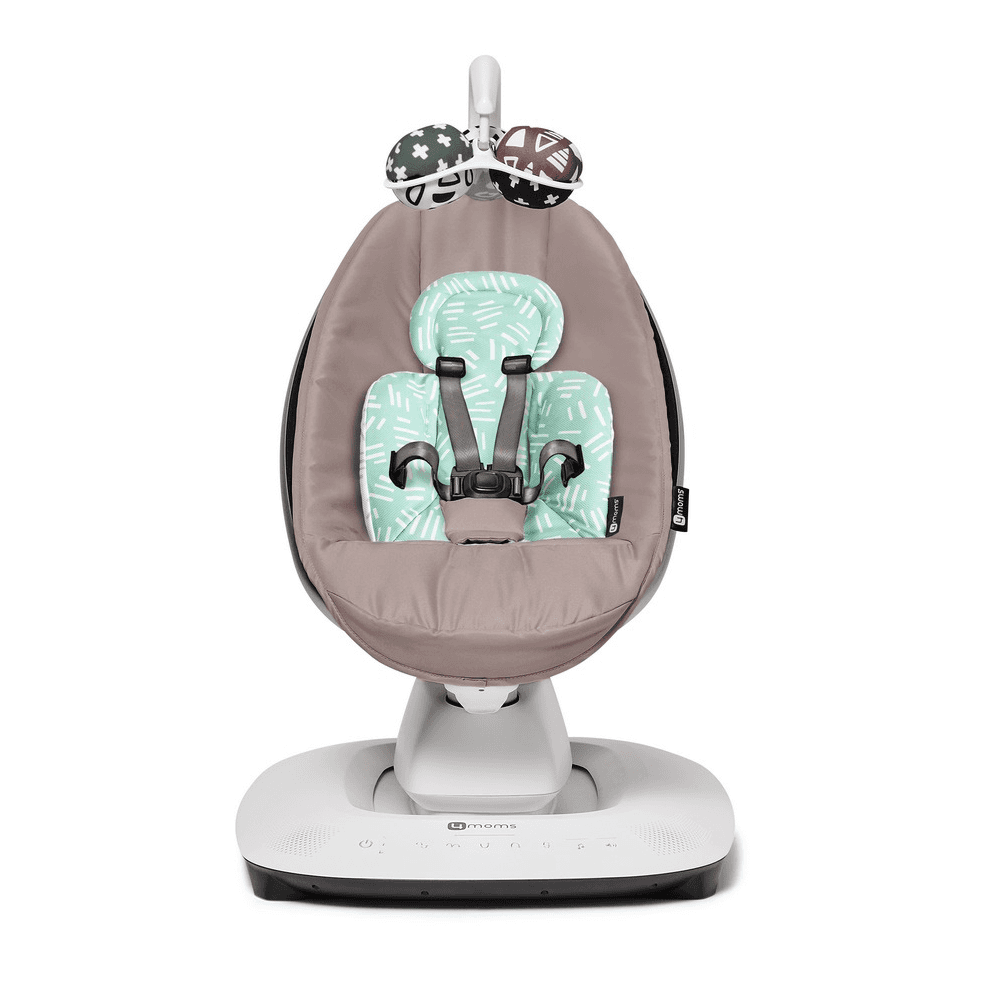 4Moms Mamaroo Multi-Motion Baby Swing (Rosewood) + Newborn Insert (Mint/Mesh)