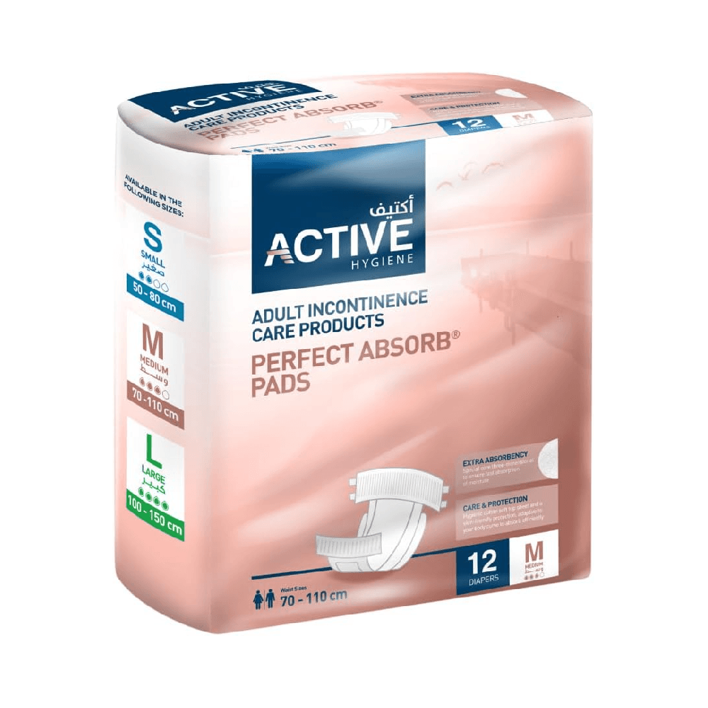 Active Diapers Medium 12Pcs