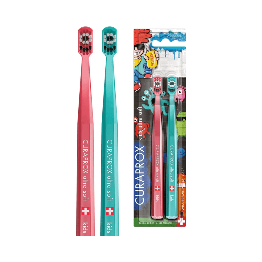 Curaprox Ultra Soft for Kids Duo Graffiti Edition Toothbrush 2Pcs