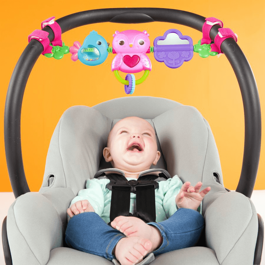 Bright Starts Busy Birdies Carrier Toy Bar Take Along Toy Owl