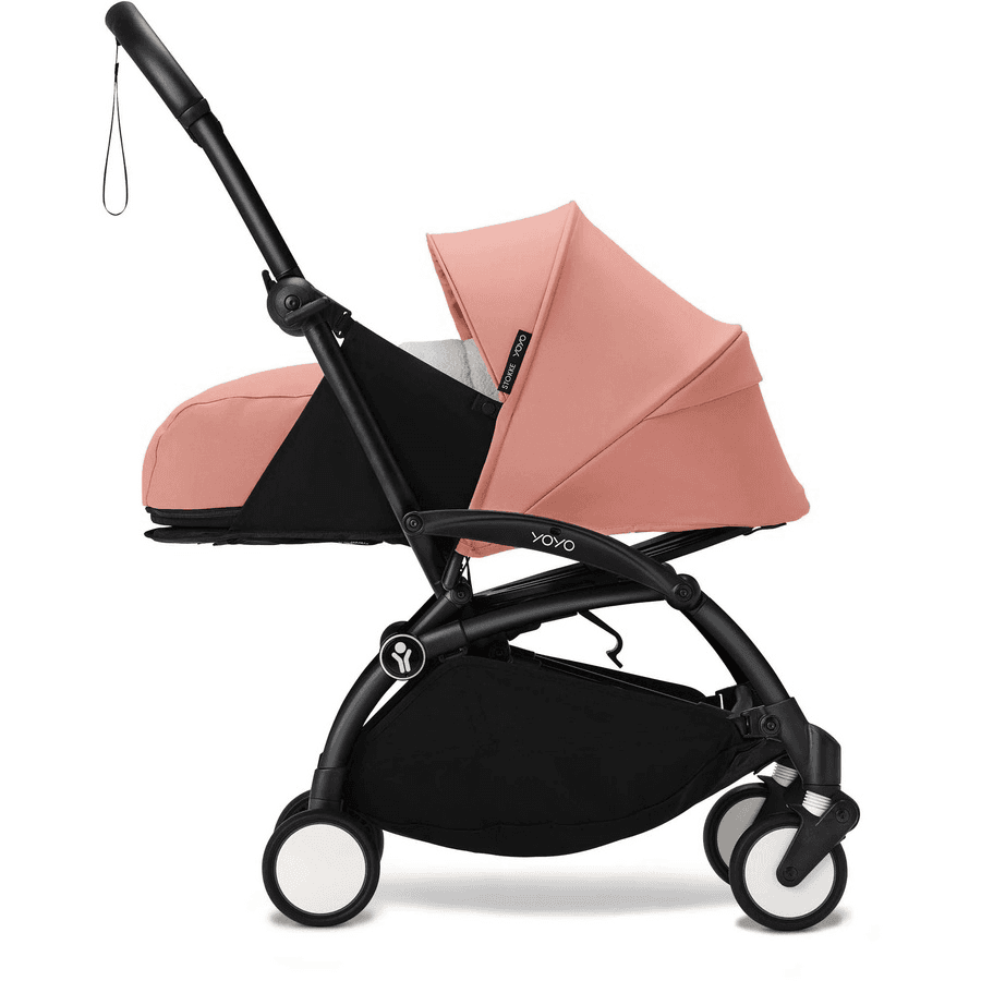 Stokke Yoyo3 0+ Stroller - Black Frame With Newborn Pack 0+ (Ginger)