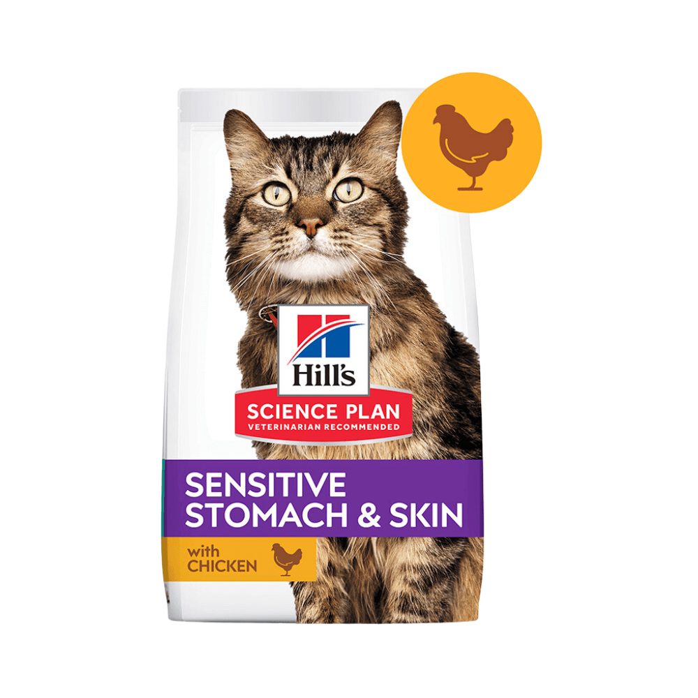 Hill’S Science Plan Sensitive Stomach & Skin Adult Cat Food With Chicken (1.5Kg)
