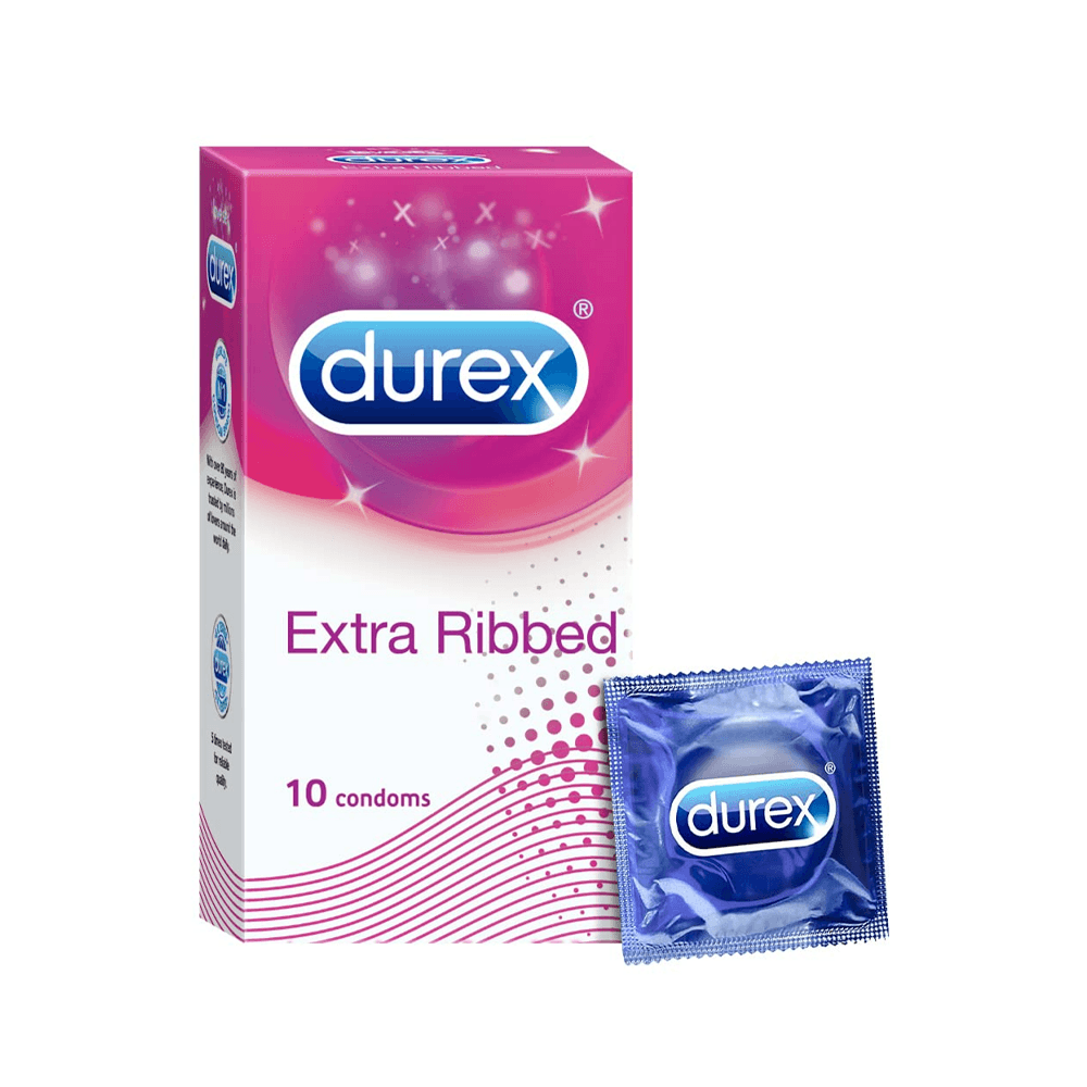 Durex Extra Ribbed Condoms 10Pcs