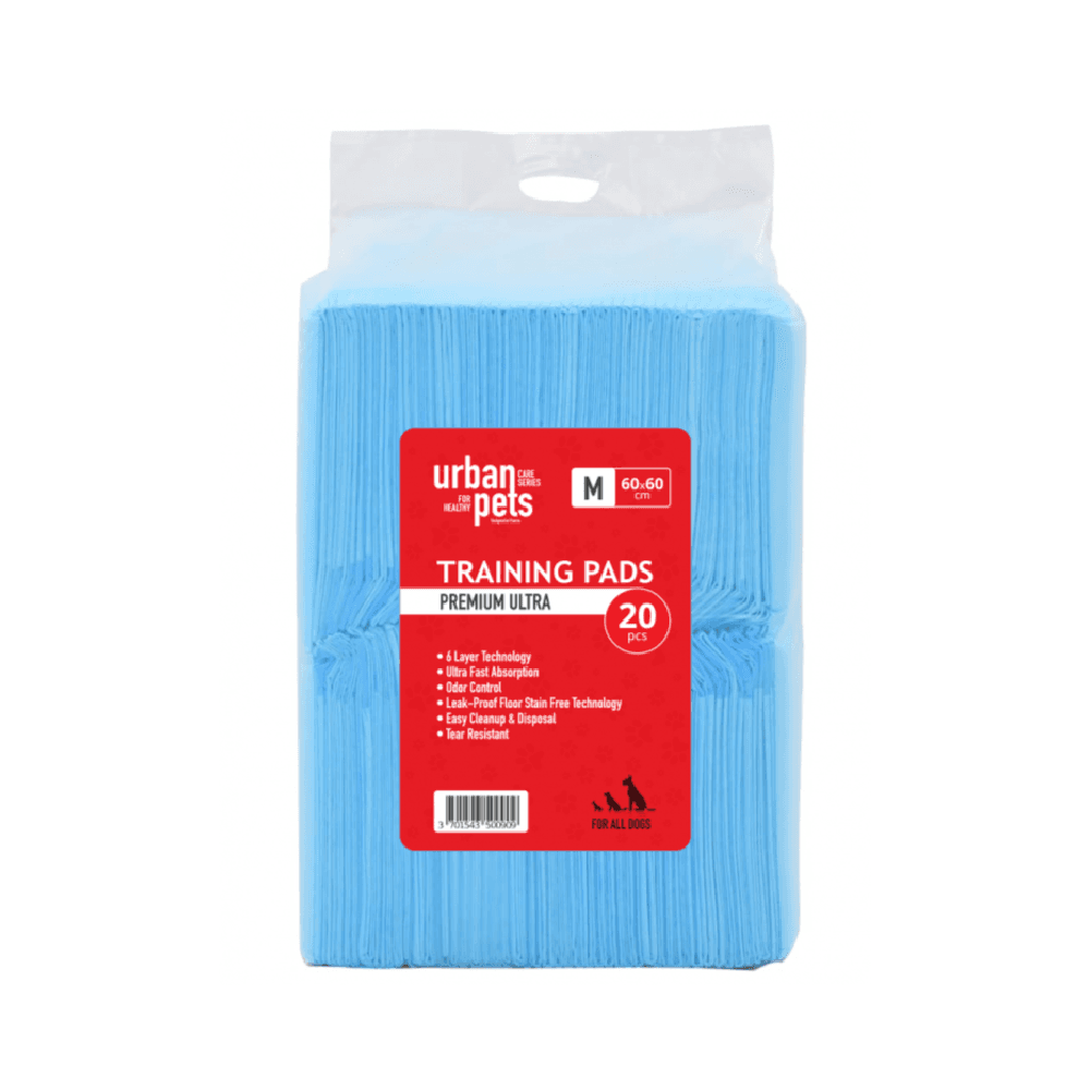 Urban Pets Premium Ultra Training Pads For Dogs Blue Medium 20Pcs