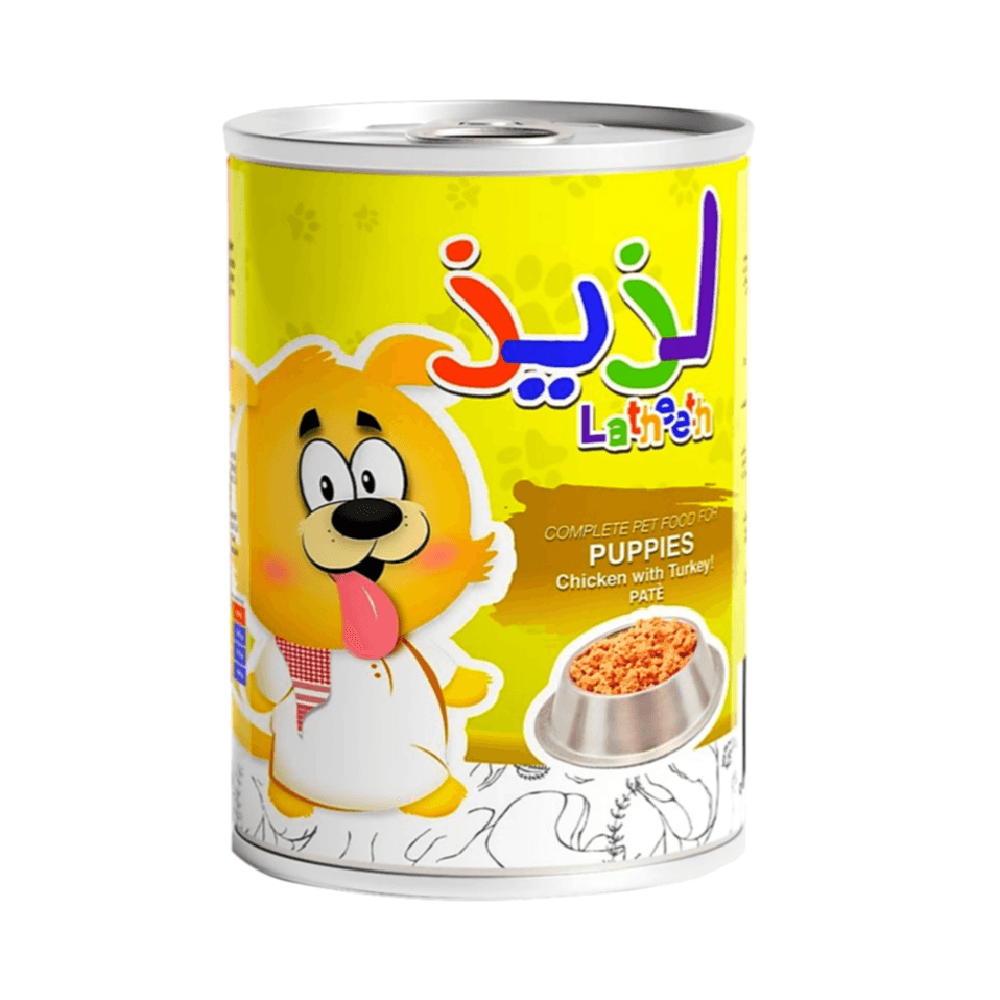 لاتيث دجاج وديك رومي باتيه طعام رطب للجرو 400 جرام