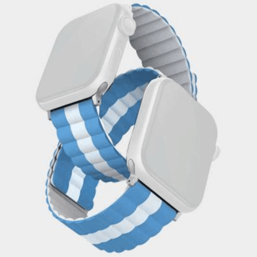 Uniq Revix Reversible Magnetic Silicone Strap For Apple Watch 49/45/44/42Mm - Special Edition Argentina (White)