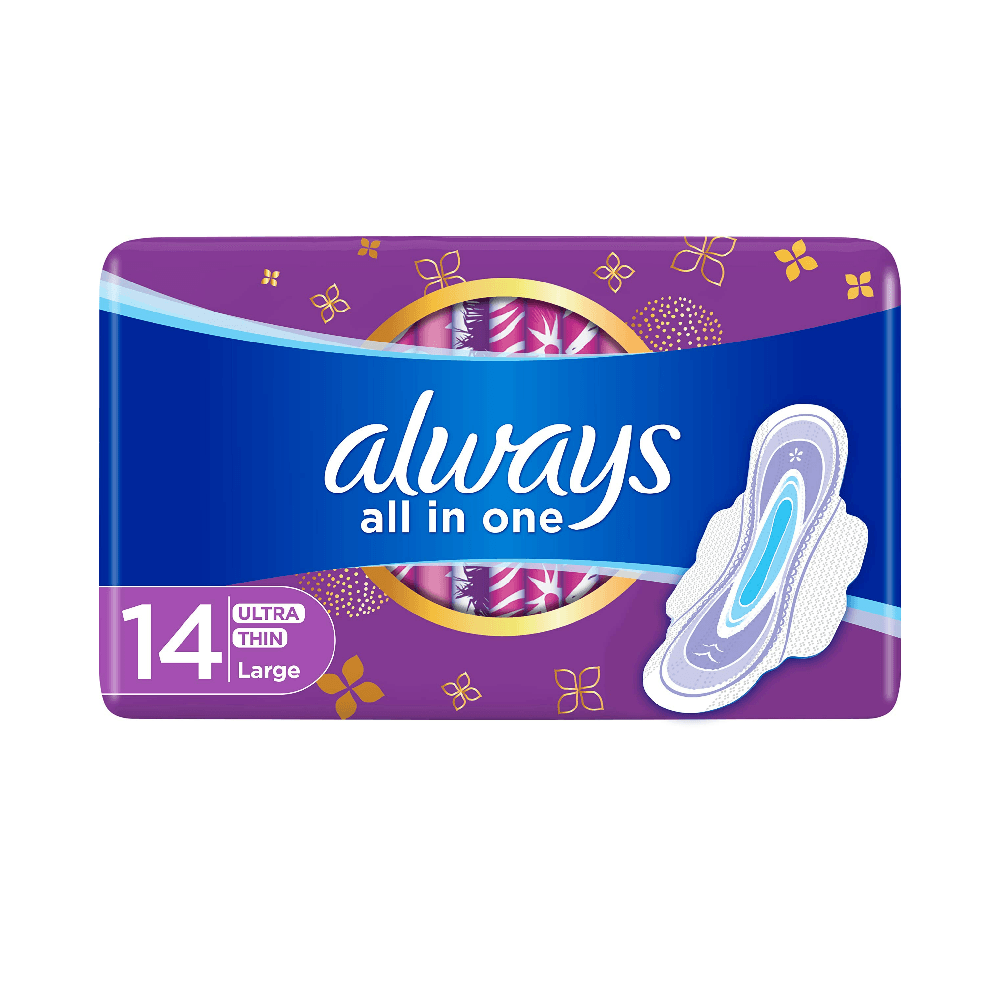 Always All In One Ultra Thin Pads Large 14Pcs