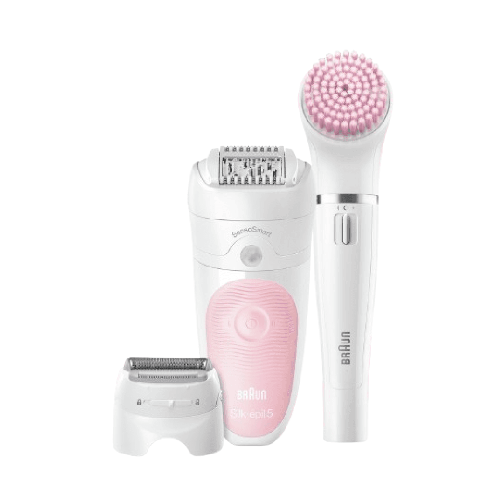 Braun Beauty Silk Wet & Dry Epilator Se5-875 Pink 5Pcs