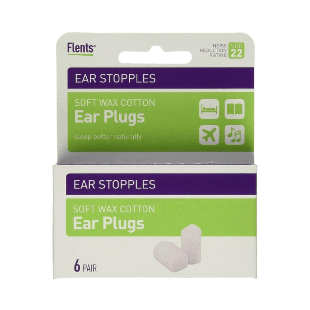 Flents Ear Stopples Soft Wax Cotton Ear Plugs Ref-F402-122 6Pair