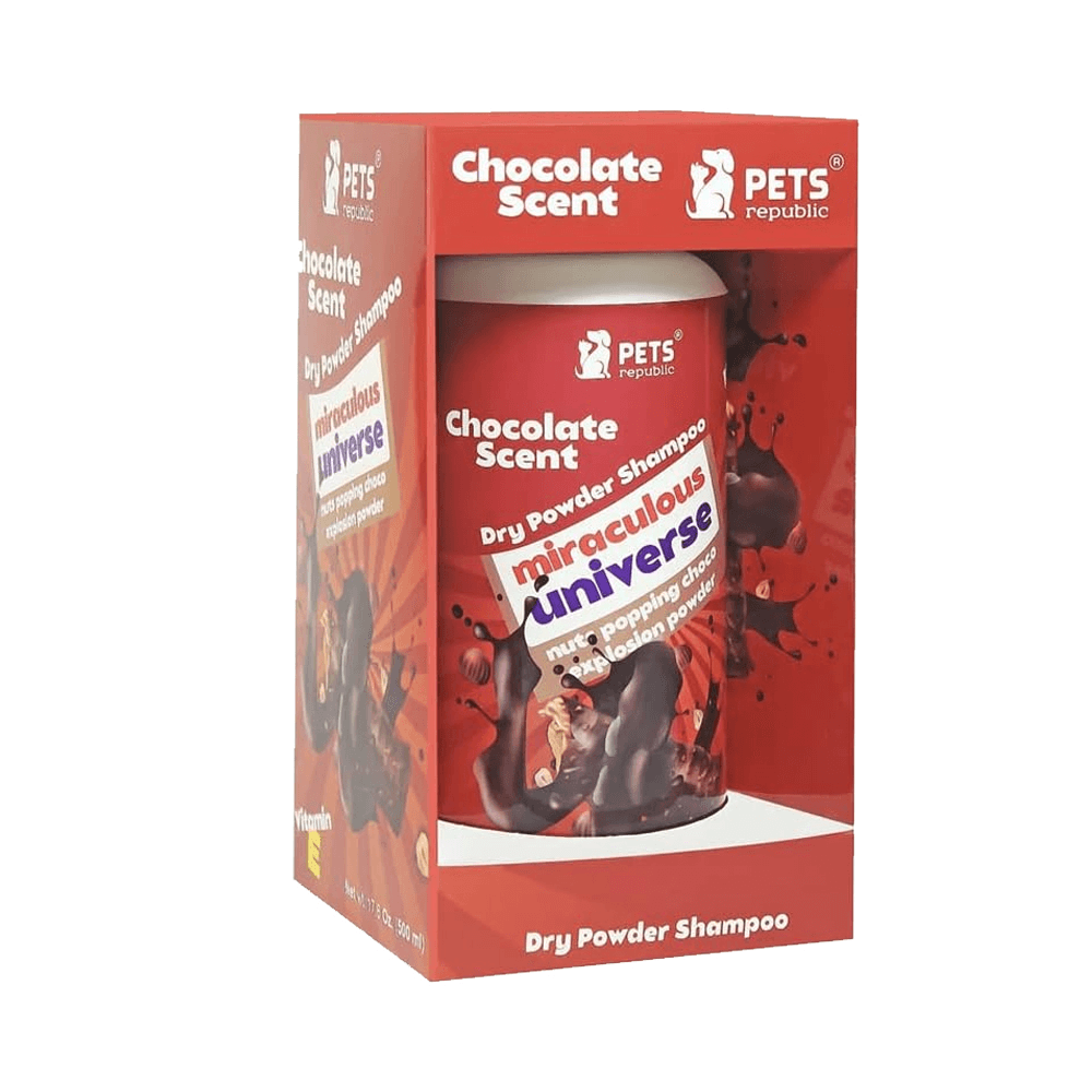 Pets Republic Dry Shampoo Powder Chocolate Scent For Cats & Dogs 500ml