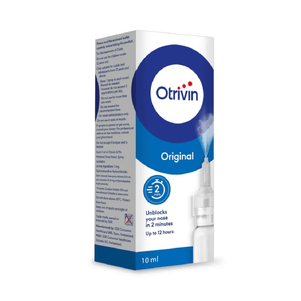 Otrivin 0 1% Nasal Drops for Adults 10ml