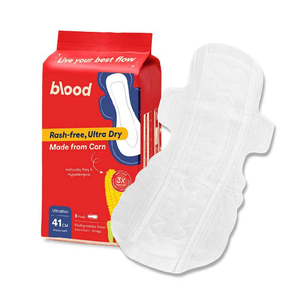 Menstrual High Absorption, Hypoallergenic Sanitary Pad 41Cm 8Pcs