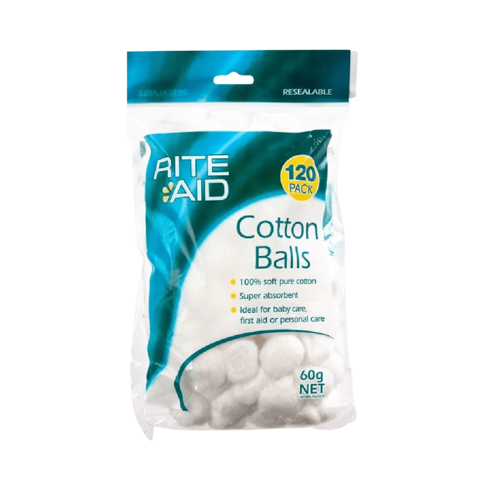Rite Aid Soft Pure Cotton Balls 120Pcs