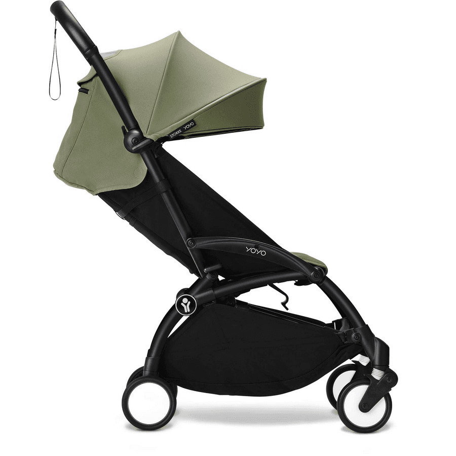 Stokke Yoyo3 6+ Stroller - Black Frame With Color Pack 6+ (Olive)