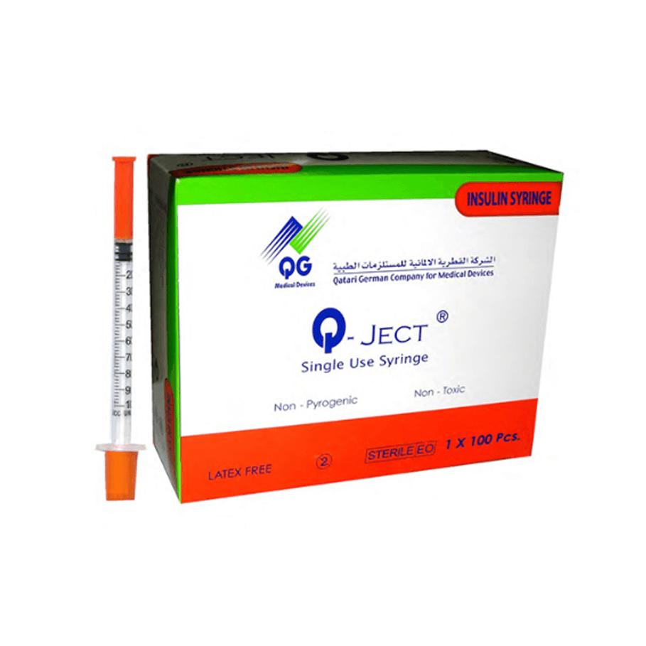 Qject Unibody Insulin Syringe 0.5ml 100's