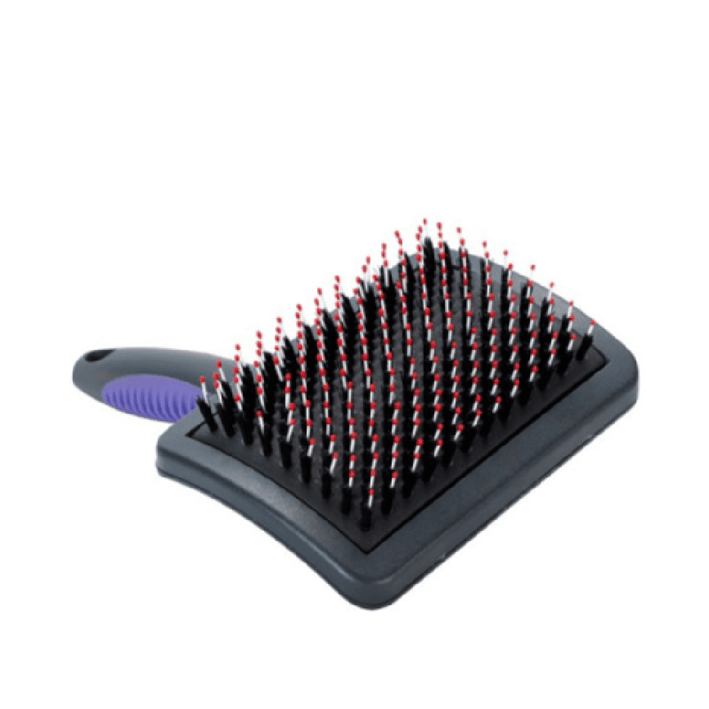 Self-Cleaning Slicker Softpin Bristles Grooming Brush for Pets Large
