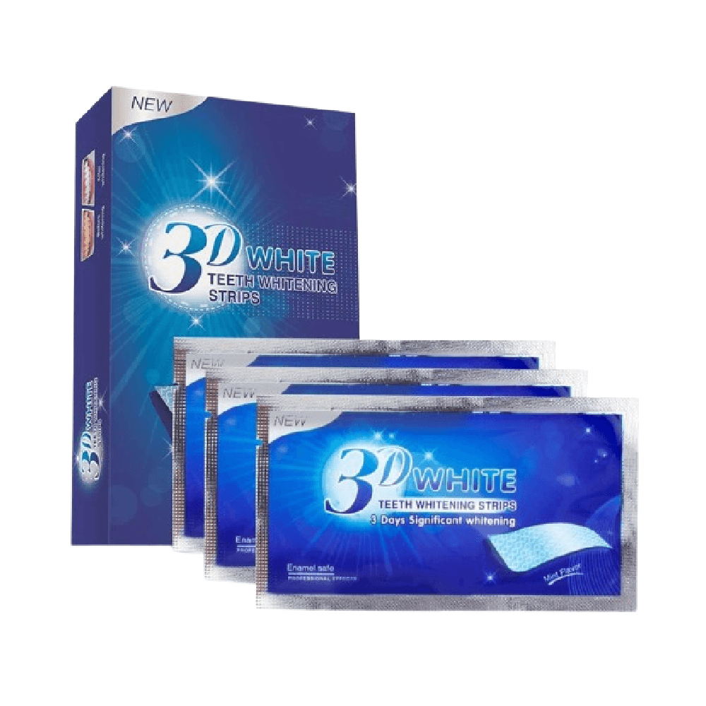 3D White Teeth Whitening Strips Mint Flavour 7Pcs