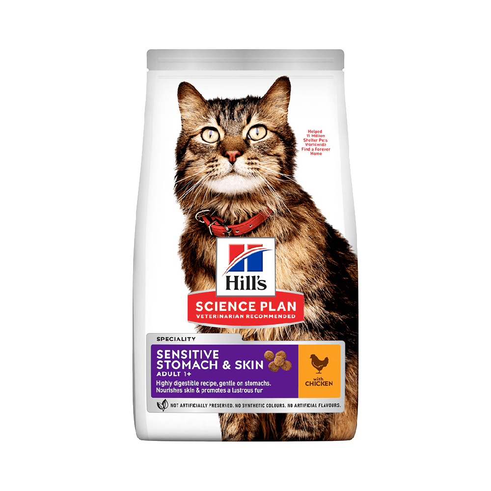 Hill's Science Plan  Sensitive Stomach & Skin Chicken Adult Cat Dry Food 1.5kg