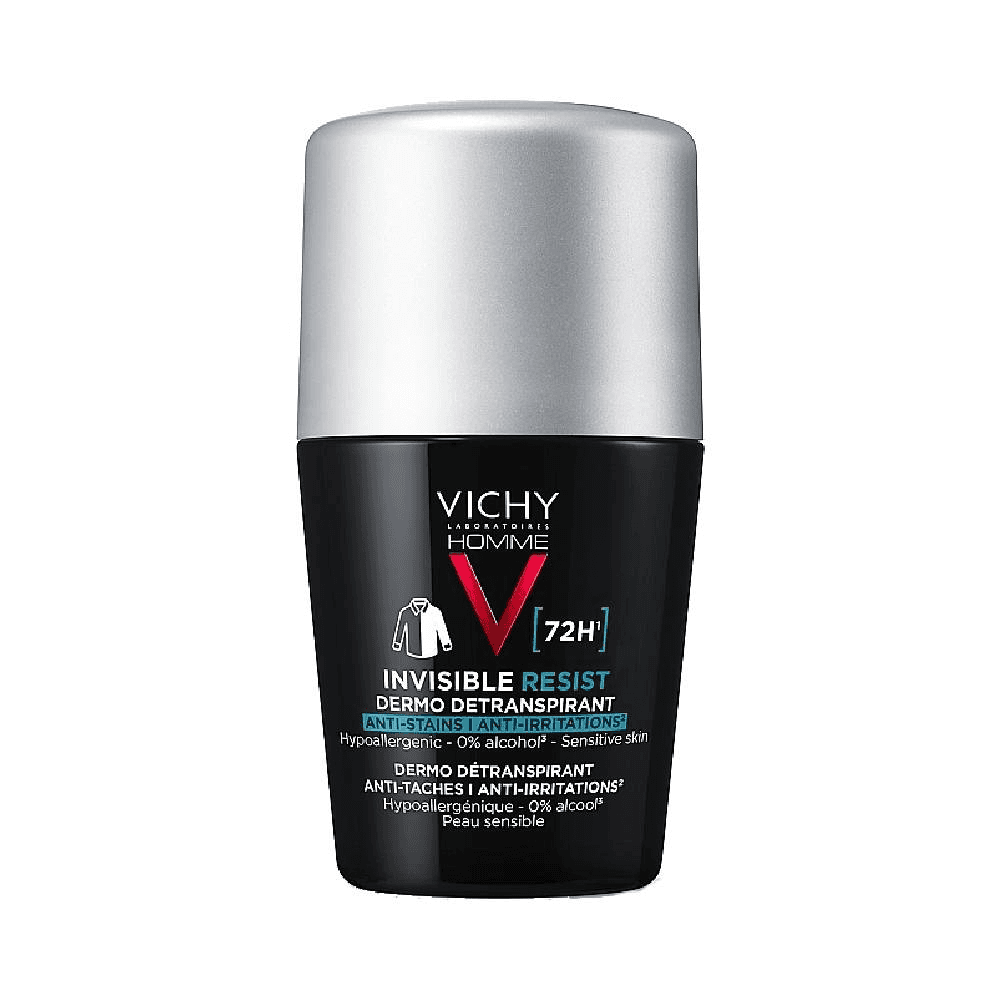Vichy Homme 72H Invisible Resist Roll On Deodorant For Men 50ml