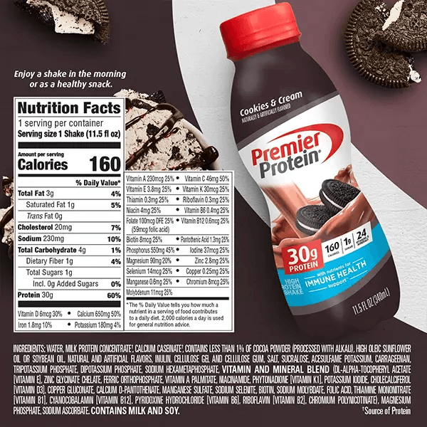 Premier Protein Cookies & Cream Shake 340Ml