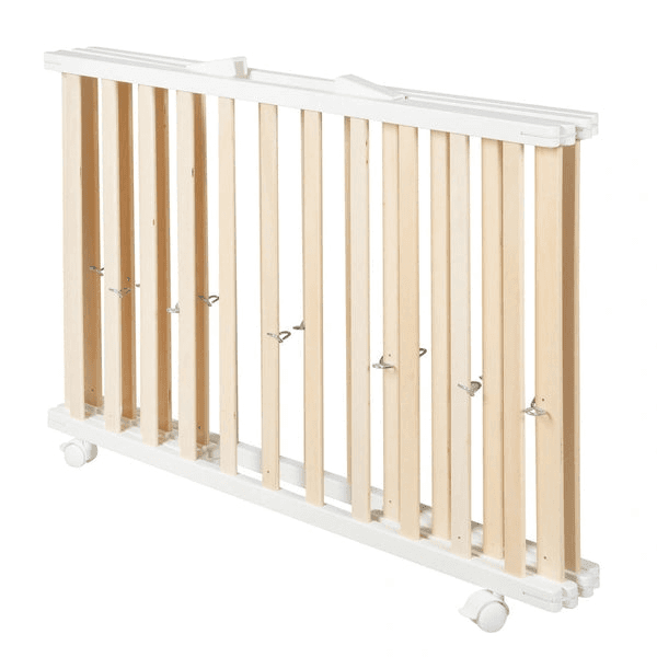Roba Foldable Wooden Playpen W/ Mattress 74X100Cm Natural
