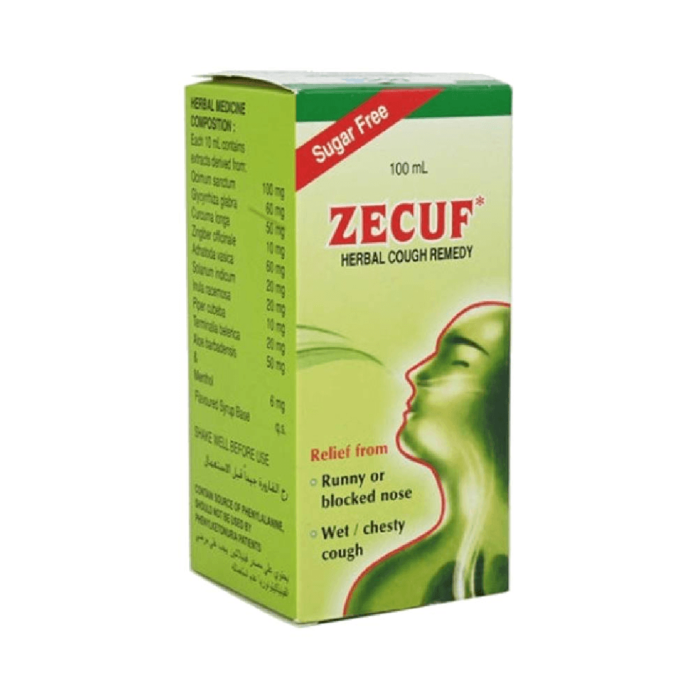 Zecuf Sugar Free Herbal Cough Syrup 100Ml