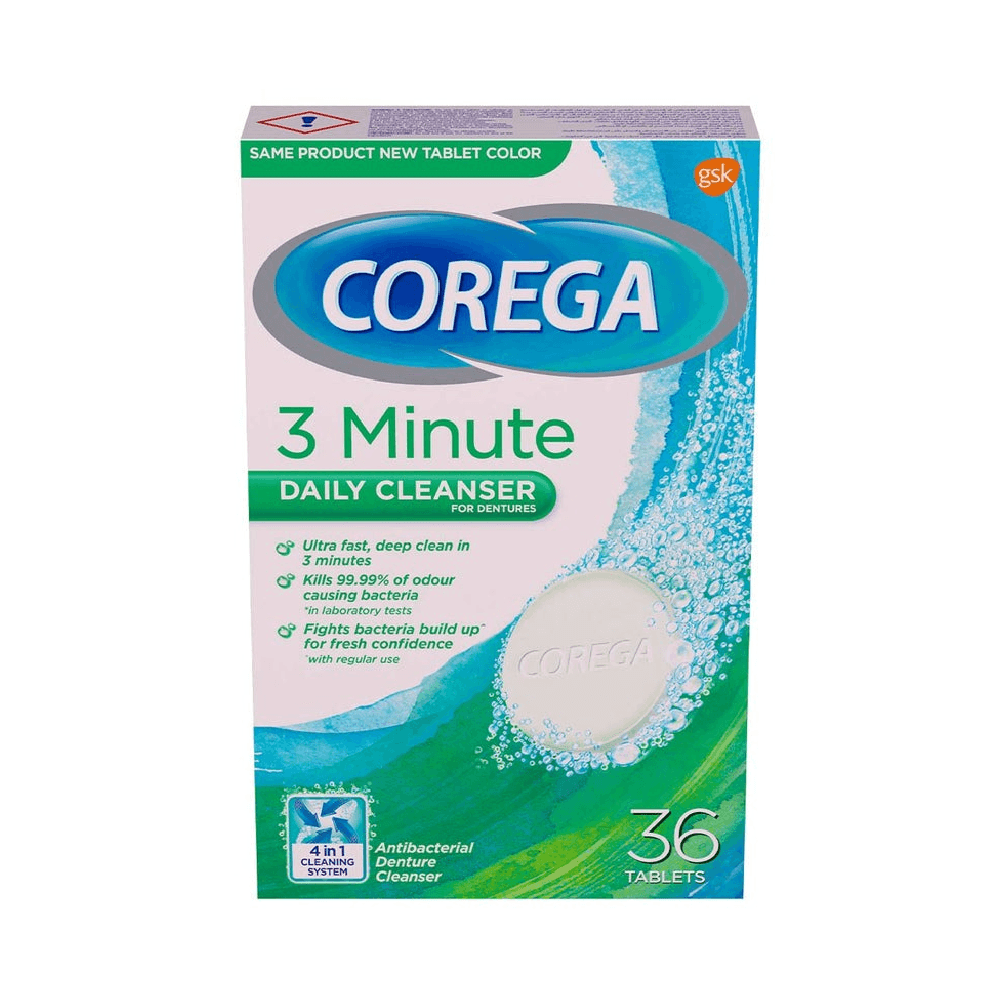 Corega AB Denture Cleanser Tablets 36Pcs