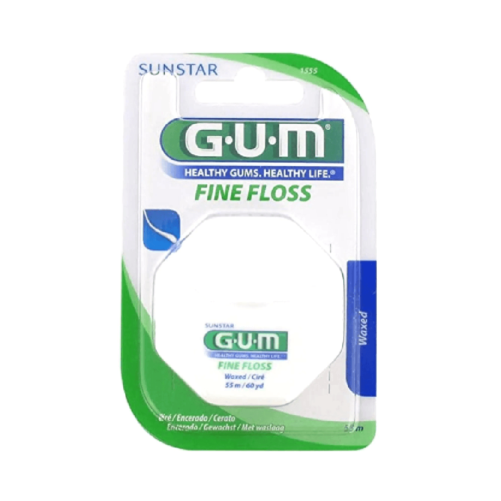 Sunstar Gum Fine Floss Waxed Dental Floss White 55m