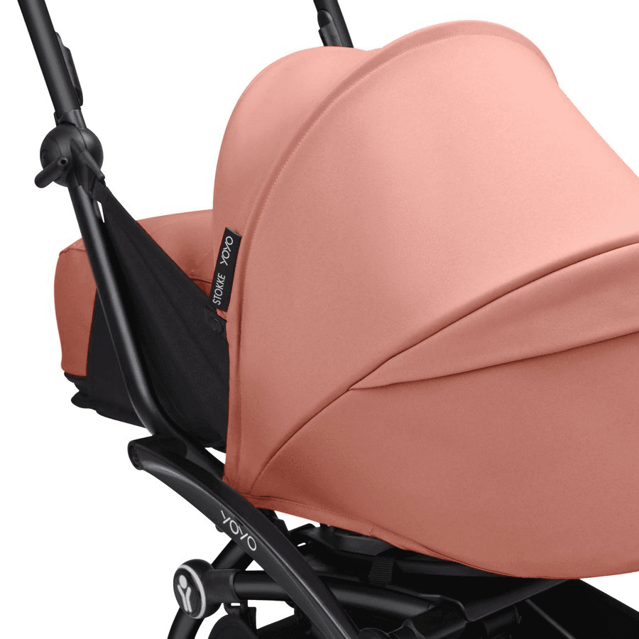 Stokke Yoyo3 0+ Stroller - Black Frame With Newborn Pack 0+ (Ginger)