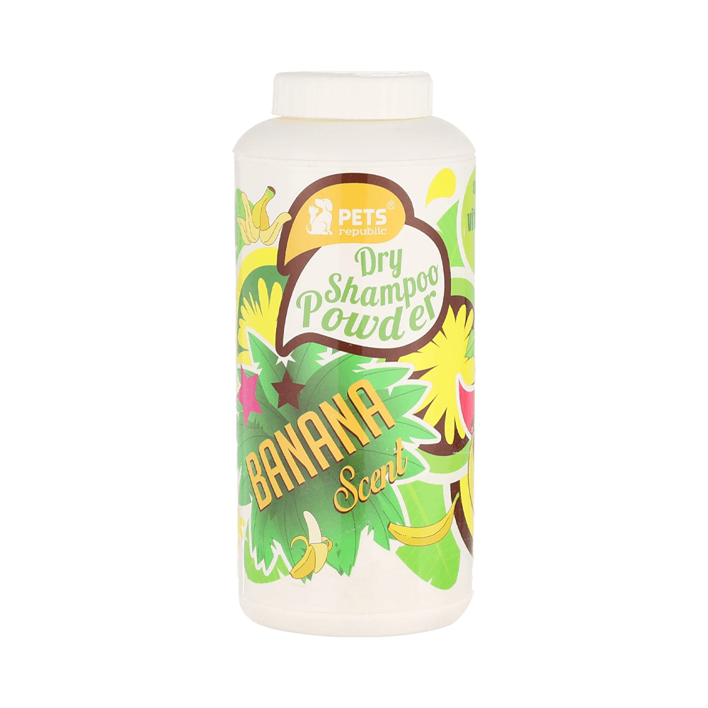 Pets Republic Dry Shampoo Powder Banana Scent For Cats & Dogs 500ml