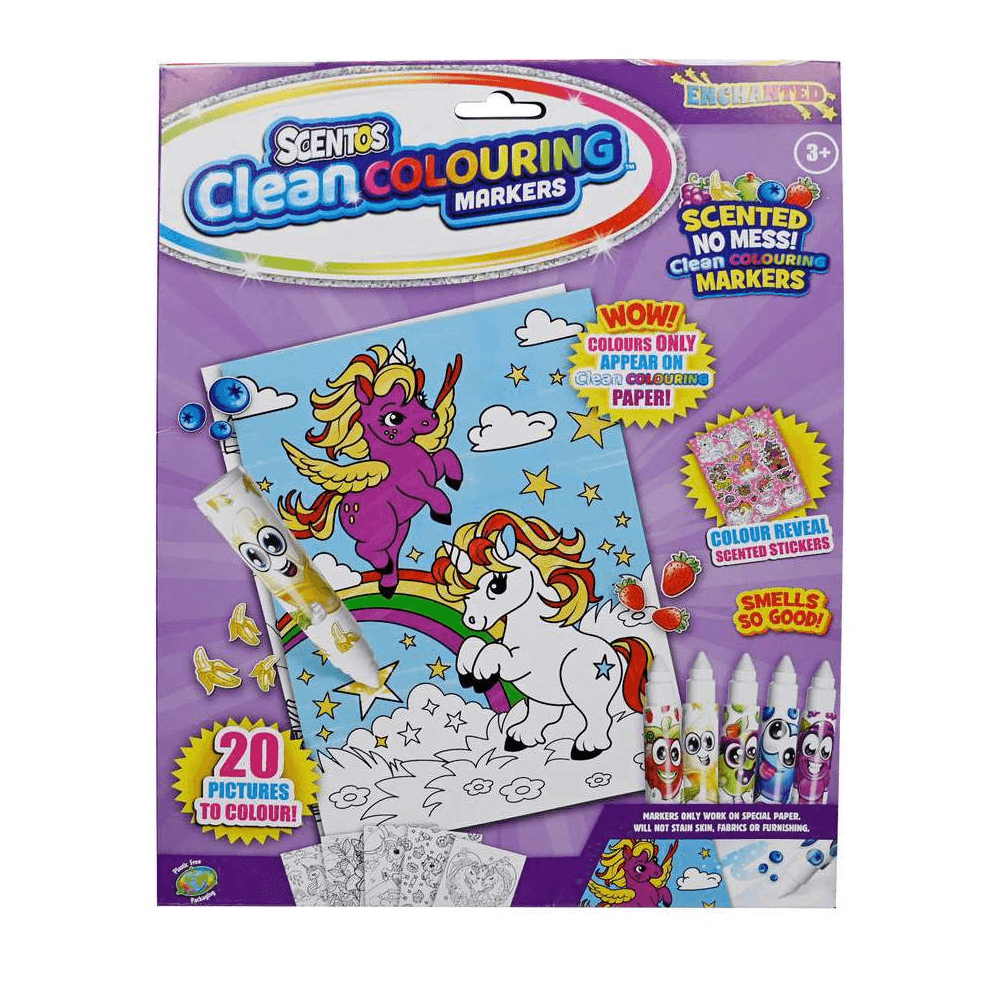 Scentos Clean Colouring Markers - Enchanted