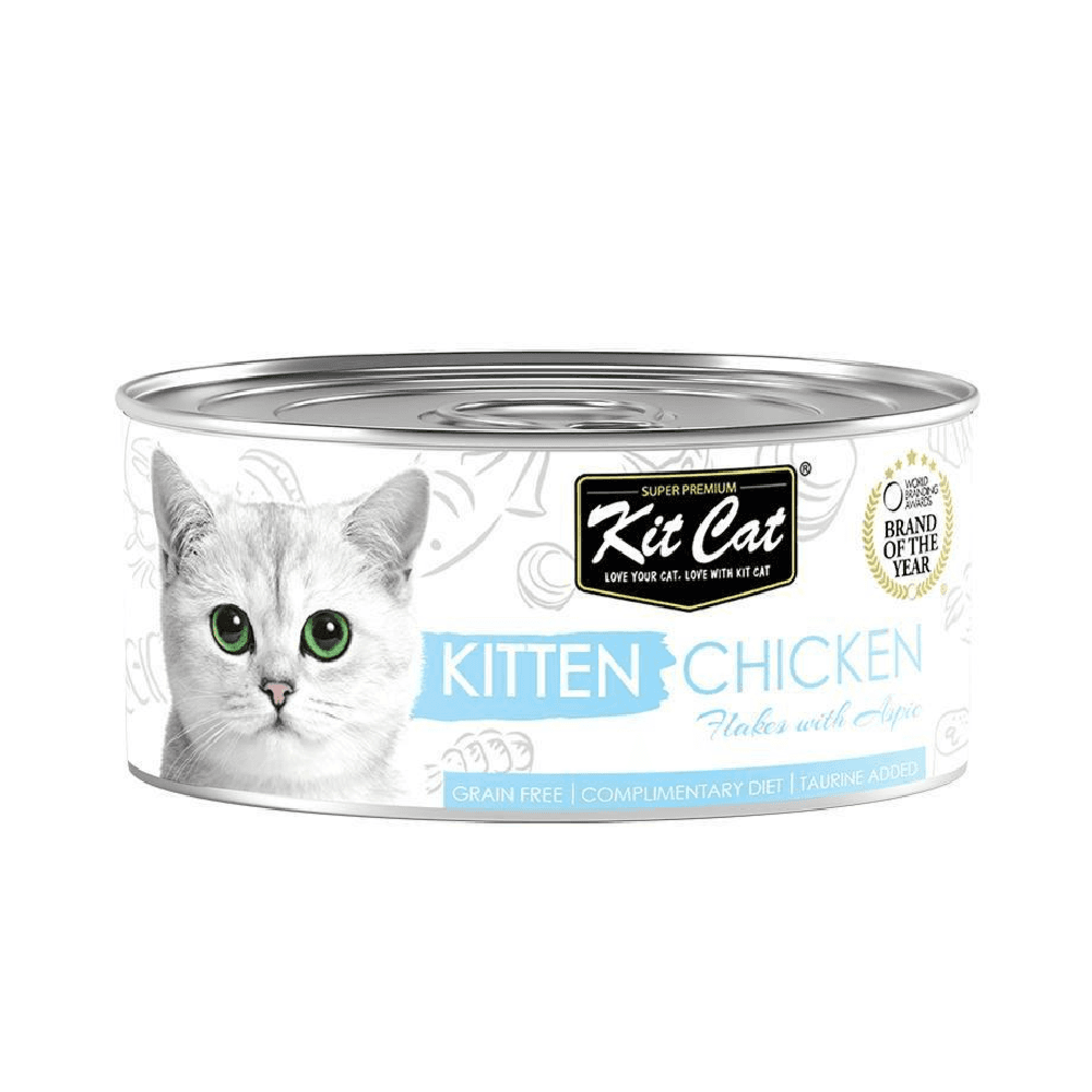 Kit Cat Chicken Flakes with Aspic Kitten Wet Food 80g