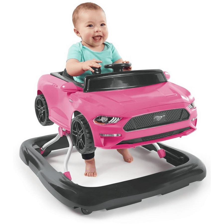 Bright Starts Ways To Play Walker Ford Mustang 4 In1 Walker (Pink)