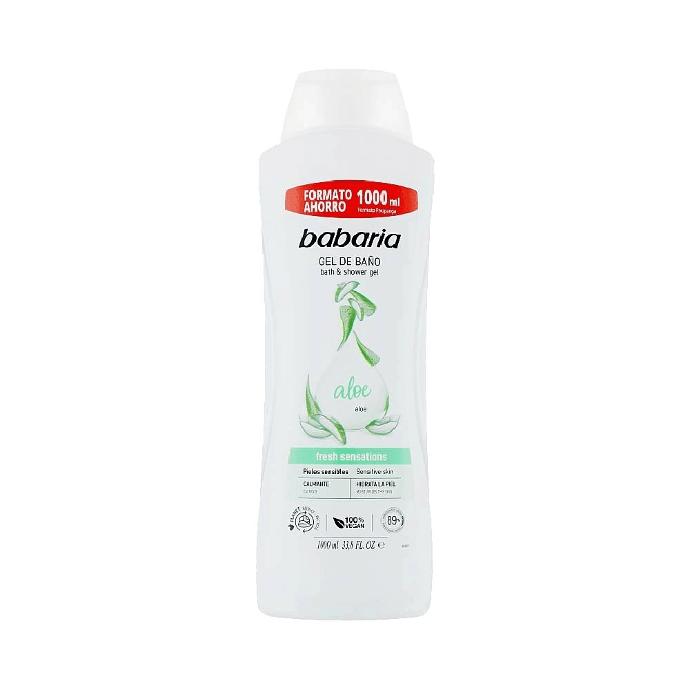 Babaria Bath & Shower Gel With Aloe For Sensitive Skin 1000ml