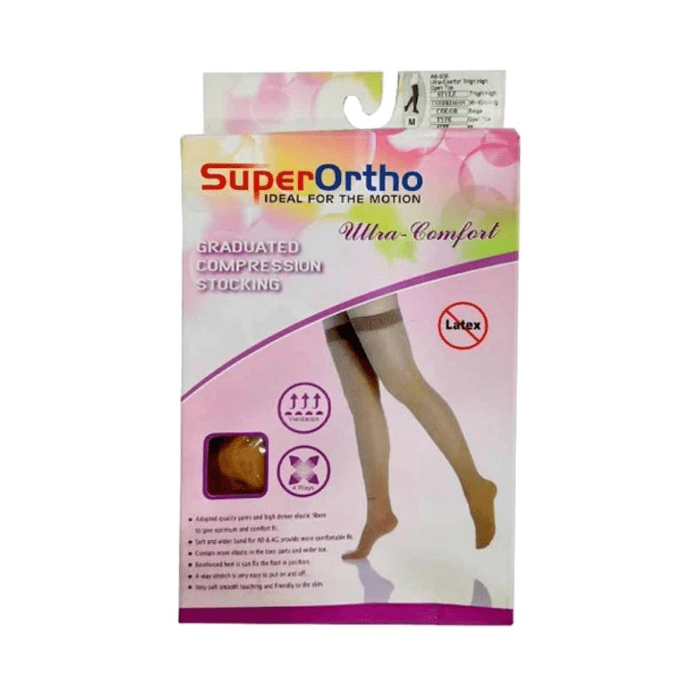 Super Ortho Enhanced Thigh High Open Stocking M