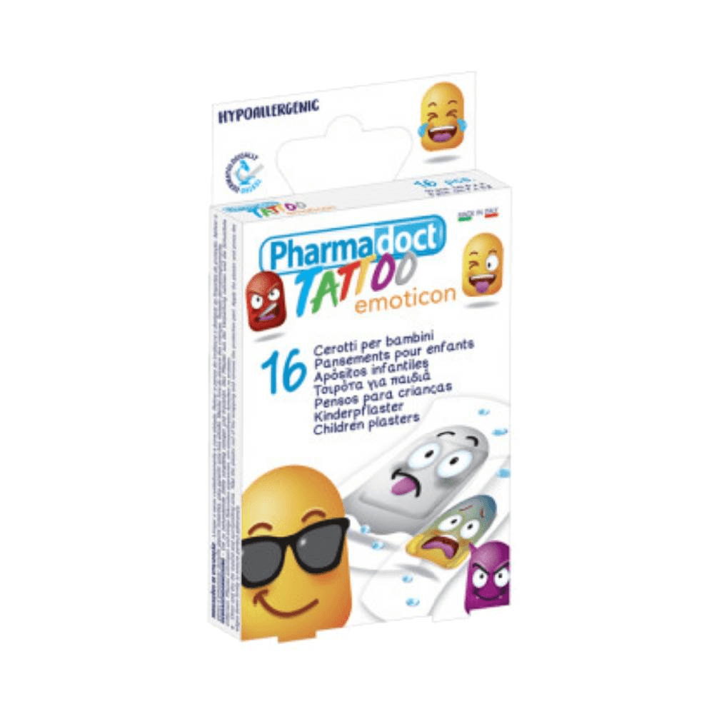 Pharmadoct Tattoo Emoticons Children Plasters 16Pcs