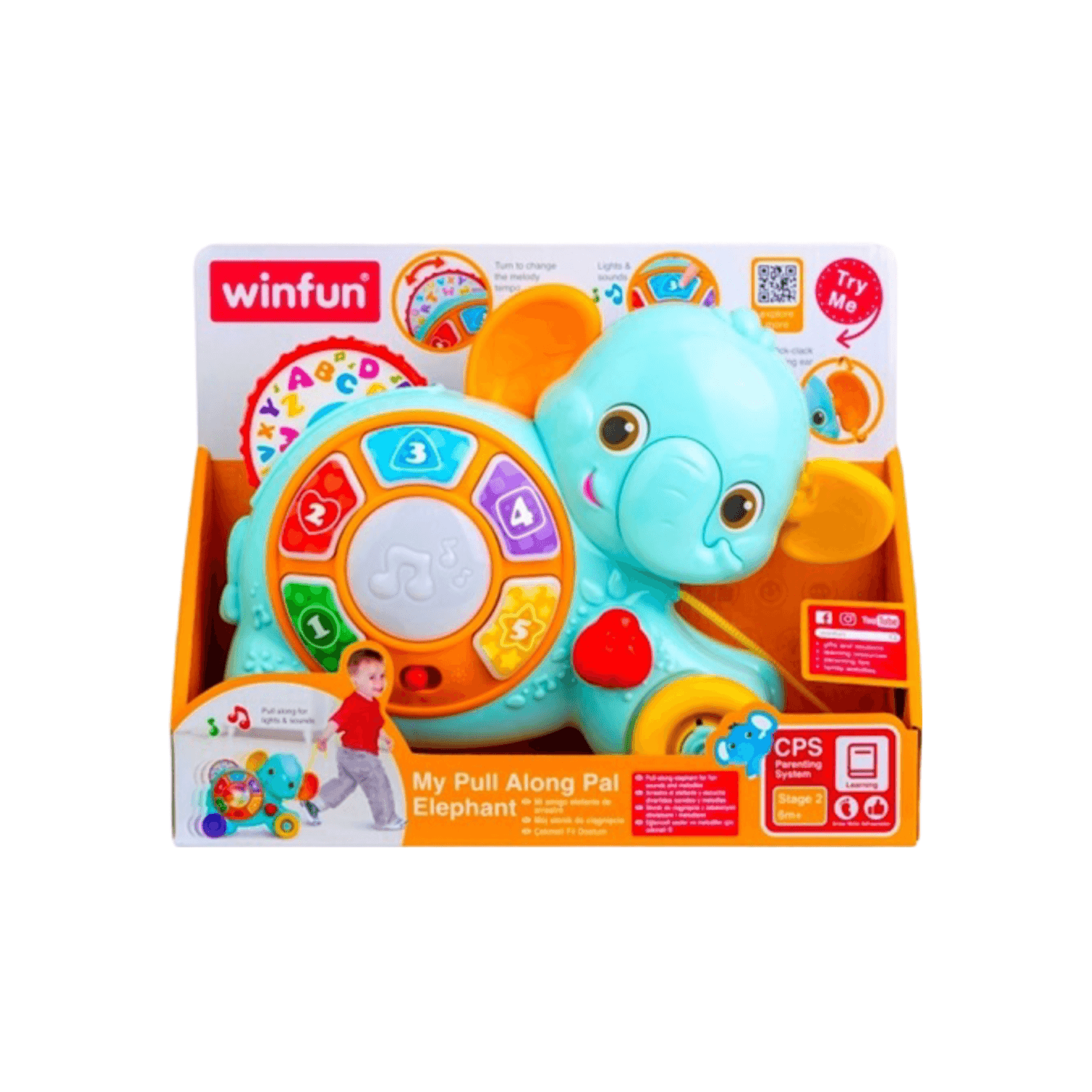 Winfun بلدي سحب على طول بال