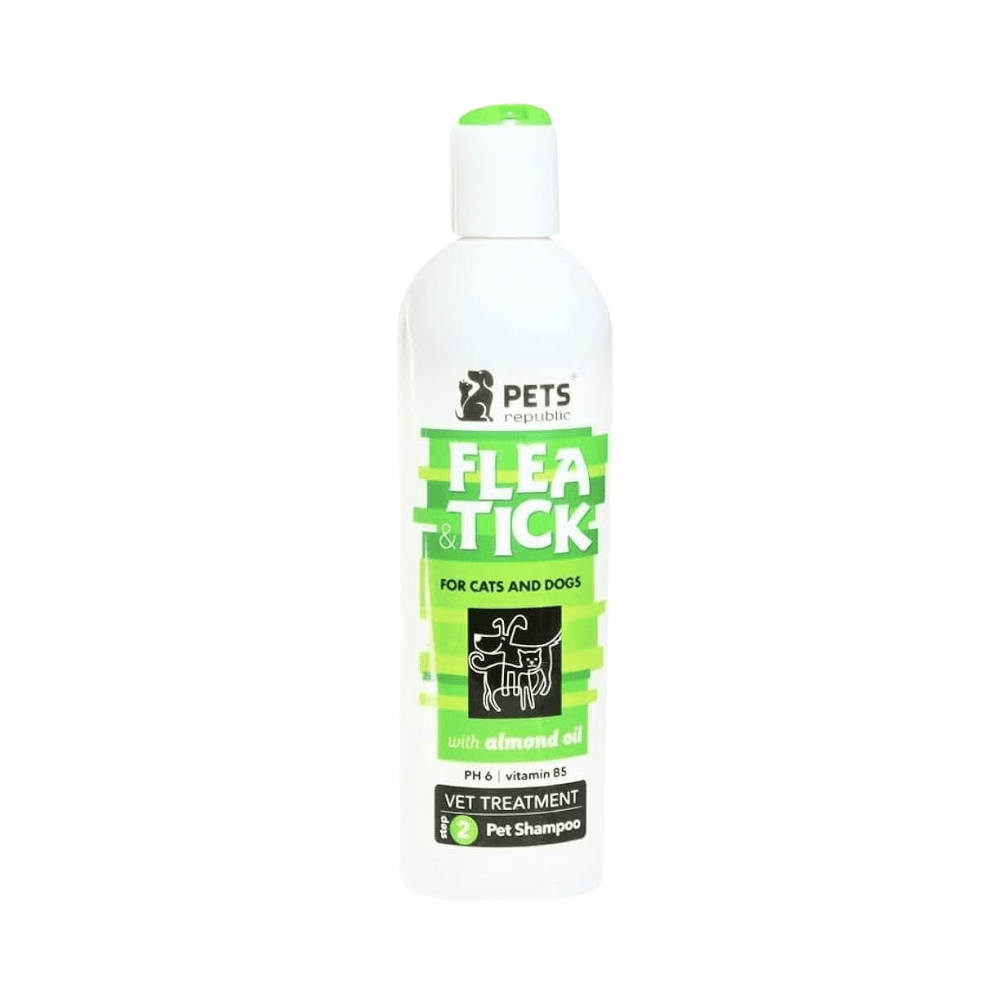 Pets Republic Flea & Tick Shampoo with Almond Oil For Cats & Dogs 500ml