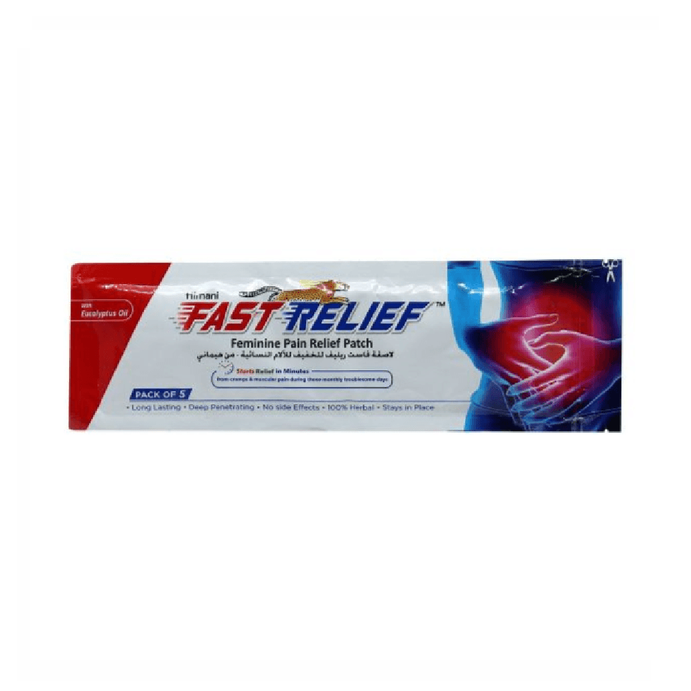 Fast Relief Feminine Pain Relief Patch With Eucalyptus Oil Pack Of 5 x 20cm