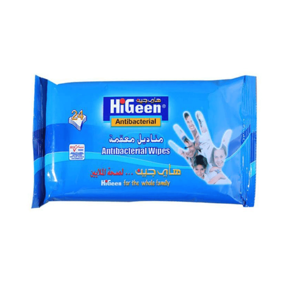 Higeen Antibacterial Wipes 24Pcs