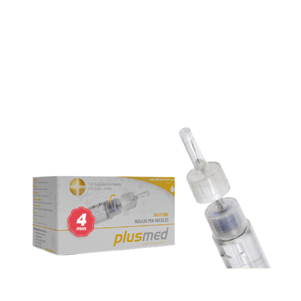 Plusmed Insulin Pen Needles 4mm x 32G 100Pcs