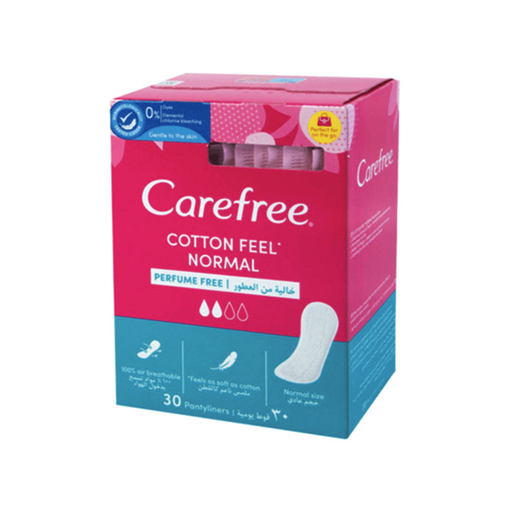 Carefree Cotton Feel Normal Perfume Free Pantyliner 30Pcs