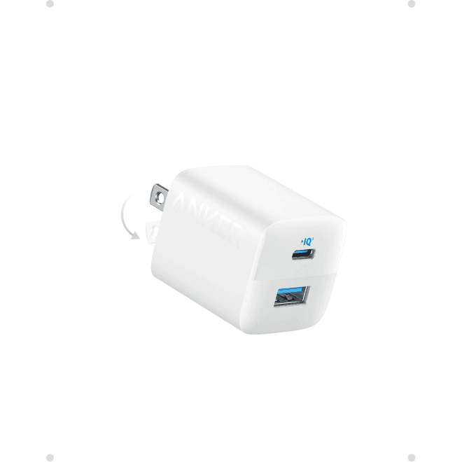 Anker 323 Charger with 310 USB-C to Lightning Cable (33W, 3ft) B2331 K21