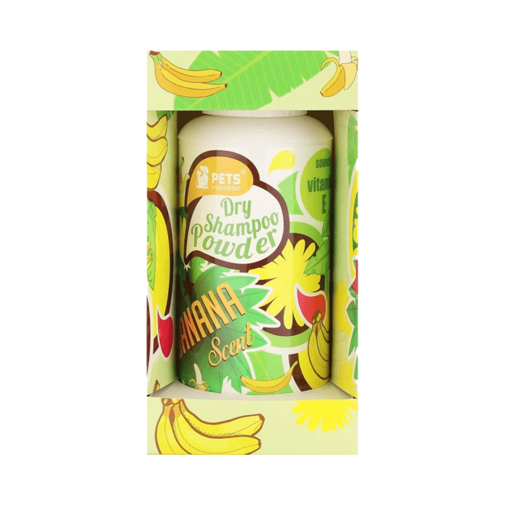 Pets Republic Dry Shampoo Powder Banana Scent For Cats & Dogs 500ml