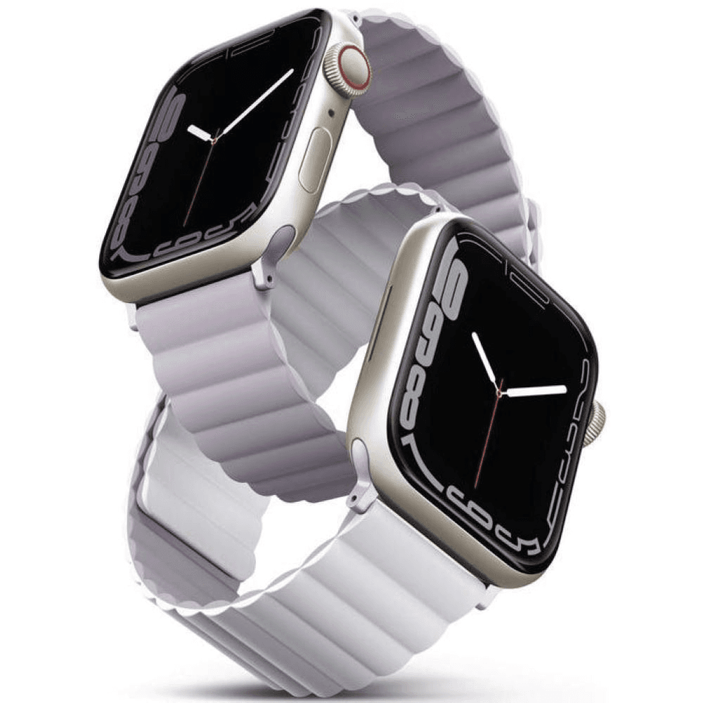 Uniq Revix Reversible Magnetic Apple Watch Strap 45/44/42Mm – Lilas/White