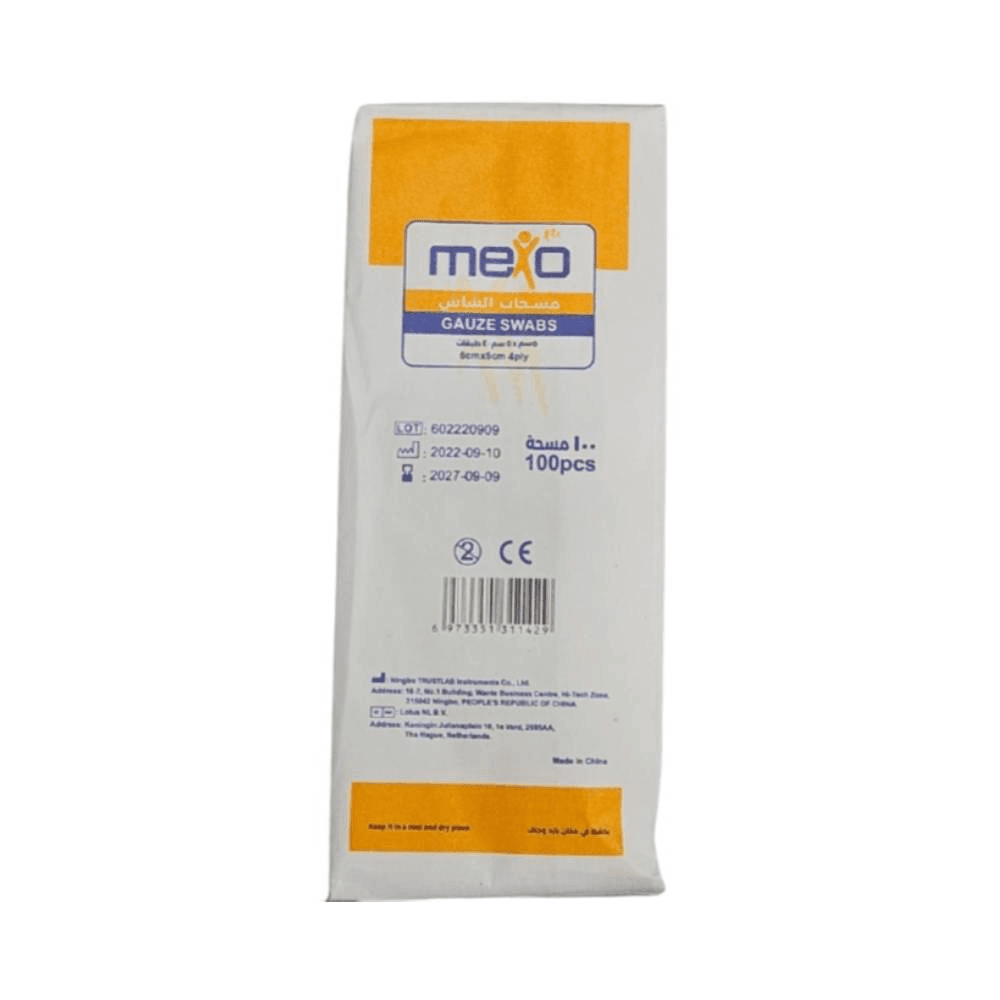 Mexo Gauze Swabs 4Ply 100Pcs 5x5cm