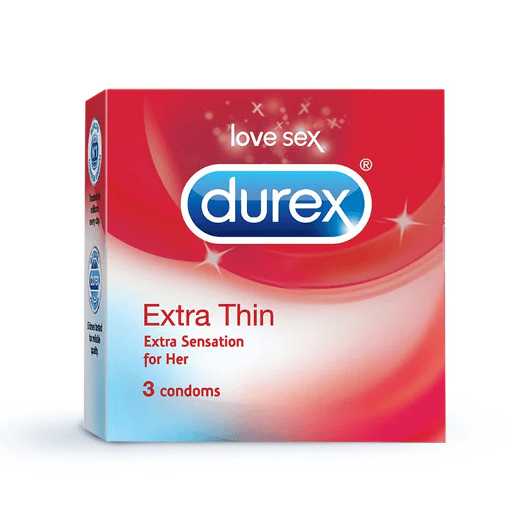 Durex Extra Thin Condoms 3Pcs